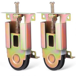 POPETPOP Lot De 2 Roulettes De Porte Placard : Roulettes Coulissantes Remplacement &Agrave; Roulement &Agrave; Billes, Pour Portes Miroir Cadre En Bois En M&eacute;tal. (Denneyas, neuf)