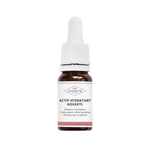 Actif nutritif - AQUAXIL - COSMOS et 100% d'origine biologique - Bouclier anti-déshydratation - Cheveux secs et abîmées - BeautyMix - 10 ml (MY COSMETIK, neuf)