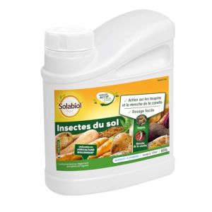 SOLABIOL Insectes Du Sol - 600g - Jusqu'à 125m² - Granulés A Epandre - Dosage Facile - Taupins et Mouches De La Carottes - Utilisable En Agriculture Biologique SOSOL600 (H&G-Expert, neuf)
