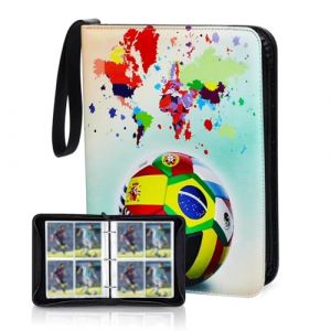 SCBOY Foot Albums Football Carte Classeur Carte Pour Cartes à Collectionner Avec Des Pochettes De 50 Pages Capacité De 400 Cartes Pour Le Stockage Des Cartes à Collectionner Carte De Jeu De Société (huanyangdianzi, neuf)