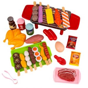 21/27 Pieces Ensemble Barbecue Jouet Enfant Jouet Barbecue Enfant Jouets Barbecu Ensemble De Jouets Alimentaire Dinette Cuisine Jeu D'Imitation Cuisinière (feishistore, neuf)