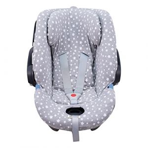 JYOKO KIDS Housse pour siège auto bébé en coton compatible avec Cybex Aton Cloud-Q-M-2-4-5 (ATON 4, White Star) (JYOKO, neuf)