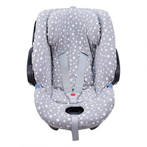 JYOKO Kids Housse pour siège Auto bébé en Coton Compatible avec Cybex Aton Cloud-Q-M-2-4-5 (ATON 4, White Star) (JYOKO, neuf)