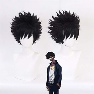 Anime mon héros académique Dabi Cosplay perruque Boku pas de héros académique court noir cheveux synthétiques Halloween fête Costume perruques + bonnet de perruque (good stuff A, neuf)