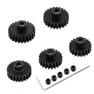 Ensemble d'engrenages à pignon 32P en acier 3,175 mm 20T 21T 22T 23T 24T Compatible avec camion à chenilles 1/10 Traxxas Arrma HSP HPI AXIAL Tamiya LOSI RC Pièces améliorées de voiture (20T 21T 22T (Yijia_Guoji, neuf)