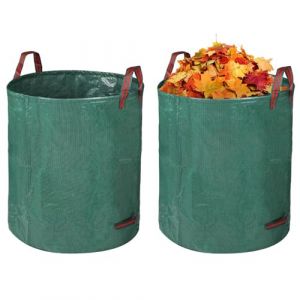 2X 272L Sac Jardin Dechets Verts Sacs &agrave; D&eacute;chets de Jardin Sac Vegetaux Herbe avec Poign&eacute;es R&eacute;utilisables Sacs Dechet Vert pour Feuilles, D&eacute;chets, D&eacute;bris (hengyunup, neuf)