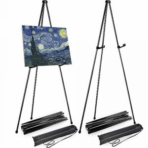 SENENQU Lot de 2 Chevalet de Présentation Pliant, Chevalet Panneau Mariage160CM Réglable en Métal Léger, Chevalet Pliable pour Présentations, Affiches, Présentoirs d'art, Chevalet Mariage (SENENQU, neuf)