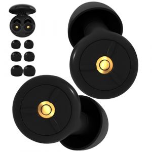 Mauepersu Bouchon d'oreille pour dormir, Réduction de Bruit de 24dB, Protection Auditive Boules Quies pour Dormir, Concert, DJ’s, Batteurs, Festivals,Avion, Sommeil (Noir, Moyen) (A LITTLE HOME LIMITED, neuf)