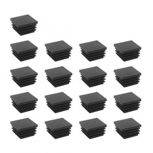 EIYVPRA 21 pcs Bouchons à lamelles 30x30 mm pour Tube carré, Bouchons carrés en Plastique PE, Bouchon Pied de Chaise, Bouchon Tube Carré pour Tubes Métalliques, Chaises, Canapés, Tables et étagères (qingjian, neuf)