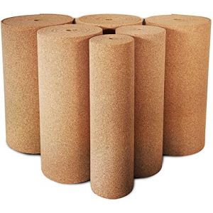 Floordirekt | Rouleau isolant liège mur/sol - Isolant naturel - Polyvalent - Isolation acoustique et thermique | épaisseur: 8 mm, 100 x 1000 cm (MEISTEREI, neuf)