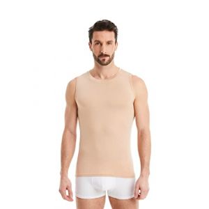 FINN Maillot de Corps Business pour Homme sans Manches avec Col Rond - sous-Maillot en Tissu Original Lenzing® Modal - Le Débardeur Parfait sous Une Chemise et Un Costume Couleur de Peau Nude 5XL (FINN Design, neuf)