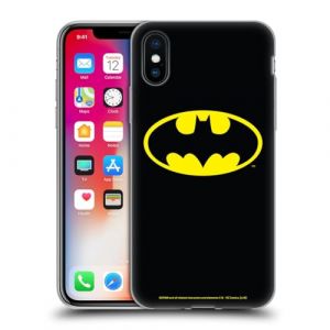 Head Case Designs sous Licence Officielle Batman DC Comics Classique Logos Coque en Gel [Protection de Qualité Militaire] Compatible avec Apple iPhone X/iPhone XS (eCell, neuf)