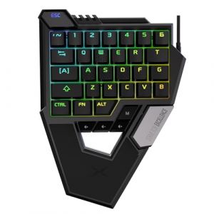 DeLUX Clavier de Jeu Professionnel 34 Touches, Clavier magnétique à Une Main, Déclenchement Rapide, Taux de rafraîchissement de 8K Hz, Capuchons de Touches à Structure individuelle, avec Pilote Web (DELUX EU, neuf)