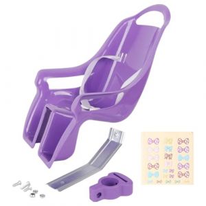 Siège De Vélo pour Filles, Vélo Amusant pour Enfant, Siège De Décoratif De Vélo, Porte Poupee Velos avec Autocollants, Compatible avec Les Poupées Et Les Animaux en Peluche De Taille Standard (yuanler, neuf)