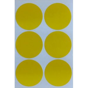 Royal Green Lots de 48 autocollants ronds de 50 mm - Couleurs assorties : rouge, bleu, vert, jaune, violet, orange, marron et rose - Facile à décoller 180-Pack jaune (RoyalGreenMarketEU, neuf)