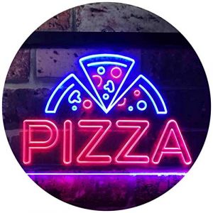 Pizza Shop Open Dual Color LED Enseigne Lumineuse Neon Sign Rouge et bleu 600 x 400mm st6s64-i3564-rb (ADV PRO, neuf)