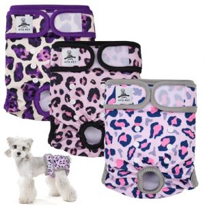 UFO PET Culotte Chiennes Chaleurs L Réutilisables, Couche pour Chien Femelle Lavables (Lot de 3), Culotte très Absorbantes pour Chien avec Fermeture Forte et Flexible (UFO PET-FR, neuf)