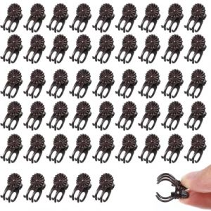 KIRZAX 50 pièces de pinces pour plantes de jardin, pinces pour plantes de couleur café, accessoires pour plantes à fleurs d'arbre, pinces pour plantes pour soutenir et fixer les plantes (VLAD SHOP ADV, neuf)
