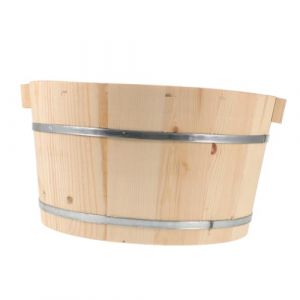 CALLARON Seau Pour Bain De Pieds En Bois Naturel Sans Peinture Profond 21 Cm Bassine De Trempage Pour Garçon Et Filles Usage Domestique Bois Carbonisé (Raindrops On Roof, neuf)