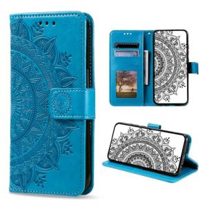 CASEONJAN Coque pour Samsung Galaxy A36 5G, Premium Étui Housse en Cuir PU de Protection avec [Porte Cartes], Clapet Folio Portefeuille pour Samsung A36 5G (Bleu) (CASEONJAN, neuf)