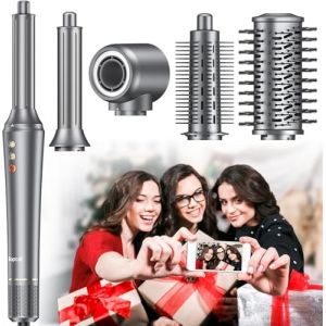Bopcal Air Styler 5 en 1 - S&egrave;che Cheveux Professionnel 110K RPM, Brosse Soufflante avec 300M Ionique N&eacute;gatif, Fers &agrave; Boucle Automatique 32mm, Rapide et Facile, Maison/Voyage, Coffret Cadeau Luxe (TRIME, neuf)