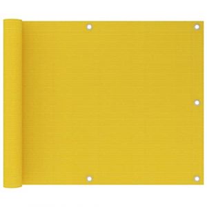 vidaXL Ecran de Balcon Brise-Vue Brise-Vent Store de Jardin Ecran de Protection Ecran d'Intimité Jardin Extérieur Jaune 75x600 cm PEHD (vidaXL FR, neuf)