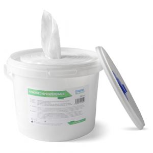 4x ARNOMED Lingettes sèches désinfectantes avec seau distributeur, 90 Dry Wipes pour désinfection des surfaces, lingettes non tissées y compris système distributeur, lingettes de nettoyage (arnowa, neuf)