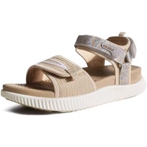 KuaiLu Sandales Randonn&eacute;e Femmes Sport d'ext&eacute;rieur Confortable Orthopedique Soutien Vo&ucirc;te Plantaire R&eacute;glables Cuir Trekking Sandale Randonnee L&eacute;ger Ouverte Antid&eacute;rapante Marche Sandales Beige 36 (KUAILU-XYL, neuf)