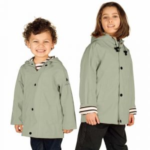 Breizh Ocean - Ciré, Imperméable Enfant, Création Française ELVEN Mixte Garçon ou Fille - Impermeable Enfant Intérieur Rayé Style Marinière avec Capuche - Manteau Garcon ou Fille de 1 à 14 ans (BREIZH OCEAN, neuf)