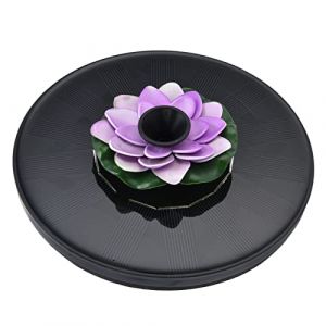 Tomotato Fontaine d'eau Solaire Fontaines d'eau Bioniques Pompe à Énergie Solaire avec Base de Motif et Manuel en Anglais pour Aquarium et Jardin D'aquarium et de Jardin(Violet) (Bvllting, neuf)