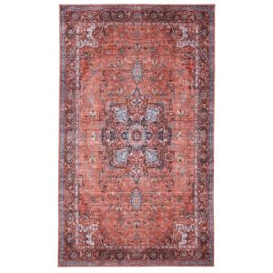 RugVista Georgia Oriental, Tapis, Tapis Modernes, 500 x 300 cm, Rectangulaire, Poil Ras, Lavage en Machine, Oeko_tex_100, Rouge/Bleu (Rugvista, neuf)