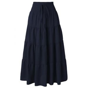 Adigaber 2 en 1 Jupon Femme Long Taille Haute Longue Maxi Jupe Boh&ecirc;me Tour de Taille Elastique Jupe Maxi D&eacute;contract&eacute;e Vacances L'&eacute;t&eacute; Plage (ADIGABER, neuf)
