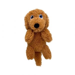 Kong Comfort Pups Peluche &agrave; Faible Rembourrage et Bruit de froissement avec couineur (Taille M, dor&eacute;) (Clearly Authentic, neuf)