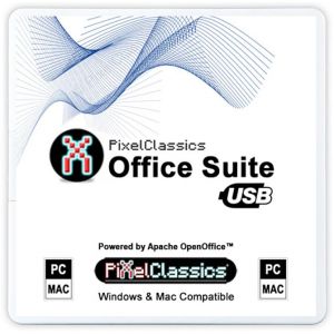 Office Suite 2025 compatible avec Microsoft Office 2024, 2021, 365, 2021, 2016, 2013, aliment&eacute;e par Apache OpenOffice sur USB avec licence &agrave; vie pour Windows 11, 10, 8, 7, Vista, XP PC, macOS Mac OS X (PixelClassics, neuf)