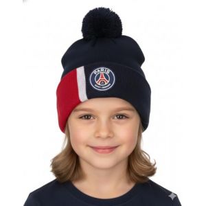 PSG Bonnet Pompon Enfant Collection Officielle Paris Saint Germain (MISTERLOWCOST, neuf)