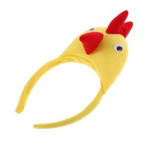 VALICLUD Bandeau poussin 3D chapeau de poulet bandeaux de poulet costume de poulet pour enfants coiffure de poussin drôle bandeaux d'animaux pour adultes Peluche (SHUI LIAO, neuf)