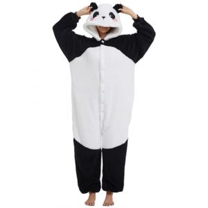 LATH.PIN Adulte Kigurumi Pyjama Unisexe Anime Animal Costume Cosplay D&eacute;guisement Combinaison Onesies Ensembles de Pyjama Panda V&ecirc;tements de Nuit Sleepwear (Mescara, neuf)