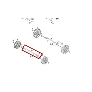 Makita 162682-7 Arbre avant complet pour tondeuse à gazon sans fil DLM382 (Tinetttrade, neuf)