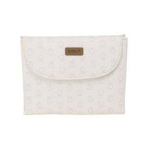 Miffy Mum Moon Matelas &agrave; langer avec mat&eacute;riau recycl&eacute;, imperm&eacute;able, pratique et confortable, r&eacute;sistant et polyvalent, 40 x 50 cm, Beige/bleu (Craftelier, neuf)