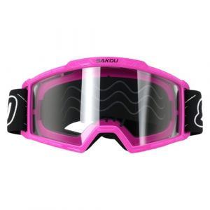 SAKOU Anti-bu&eacute;e Lunettes Moto Cross Enfants et Adolescents, pour moto, Motocross, V&eacute;lo Tout-terrain et Quad, pour Gar&ccedil;ons et Filles &acirc;g&eacute;s de 3 &agrave; 12 ans (Rose) (SAKOU, neuf)