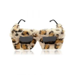 HUVZOR 1 paire de lunettes de soleil surdimensionn&eacute;es en peluche, lunettes de soleil tendance personnalis&eacute;es, lunettes de soleil &oelig;il de chat, lunettes de soleil pour f&ecirc;te, d&eacute;guisement, accessoires (Volumetech OU, neuf)