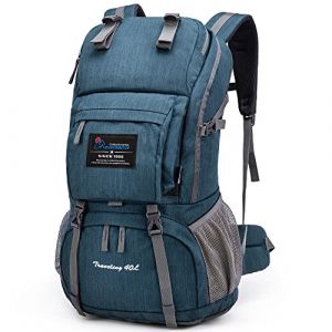 MOUNTAINTOP 40L Sac à Dos de Randonnée pour Homme Femme avec Housse de Pluie - Voyage, Camping, Trekking, Sports de Plein Air - 55 x 33 x 20 cm (YingLang Store, neuf)