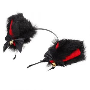 WATIIFUFU Bandeau De Cloche D'oreille De Chat Bandeau D'oreille De Dessin Animé Oreilles En Fausse Loup Queue Bandeaux D'oreille De Renard Bandeau Oreilles Cosplay En Tissu (Heaezi, neuf)