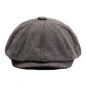 YAMEE Casquette Beret Homme avec Doublure,Chapeau Homme Gavroche Chapeau Femme,Casquette Plate Homme Newsboy Hat Flat Cap Automne Hiver (YAMEE, neuf)