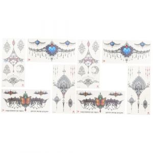 Didiseaon 8 Pcs Autocollants De Tatouage Faux Tatouage Stickers Tatouage Temporaire Adulte Autocollant Autocollant De Tatouage De Tatouage Pour Les Femmes Tatouage (Merkowski, neuf)