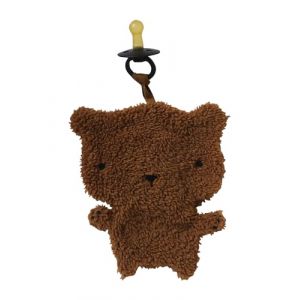 VERTBAUDET Attache-tétine Doudou en sherpa noix de pécan TU (VERTBAUDET, neuf)