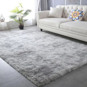 Bestash Grand Tapis Salon,Epais Tapis de Chambre Shaggy XXL Doux,Poil Long Antidérapant Décoration Moquette Chambre Descente de Lit Chambre Adulte/Gris/Ado/Fille Ado(Gris,120 * 160cm) (BESTASH STORE, neuf)