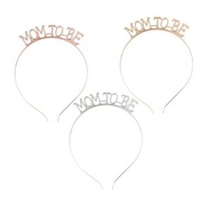 CLISPEED 2 pi&egrave;ces Serre-t&ecirc;te Mom To Be Alliage Dor&eacute; pour F&ecirc;te Pr&eacute;natale L&eacute;ger et Confortable Accessoire Mariage et Costume Cadeau Cr&eacute;atif pour Future Maman Lot (Yeahzl, neuf)