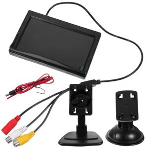 MAGICLULU Moniteur Miroir Tft LCD pour Voiture &Eacute;cran Couleur avec Entr&eacute;es Montage Ventouse ou Adh&eacute;sif Compatible Cam&eacute;ra de Recul et Syst&egrave;me de Stationnement (PanYuan Electronic, neuf)