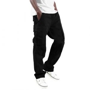 Pantalon Cargo Homme de Travail Baggy Cargo Sweatpants Taille Elastique Large Jogging Pantalon de Sport Surv&ecirc;tement Randonn&eacute;e Training Pants Treillis Militaire,S-5XL (YINYUAN（Livraison en 5 &agrave; 8 jours), neuf)